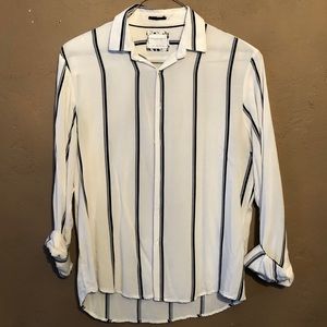 Denim and Flower button down